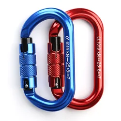 Rock Climbing O-type Lock Buckle Automatic Safety Master Carabiner Multicolor Crossing Hook Mountaineer Outdoor SRT Tool
