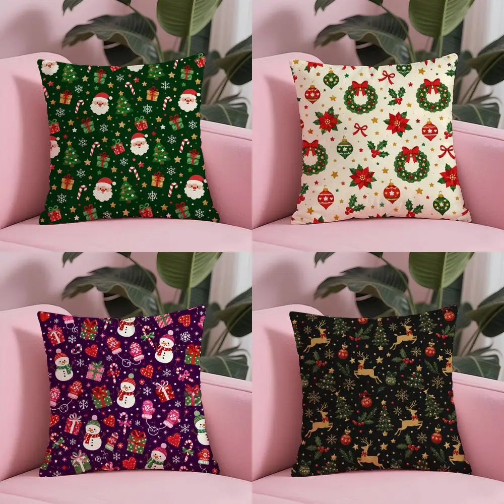 Merry Xmas Mix Cushion Cover Sofa Cushion Cover Personalized Gift Living Room Home Decor Pillow