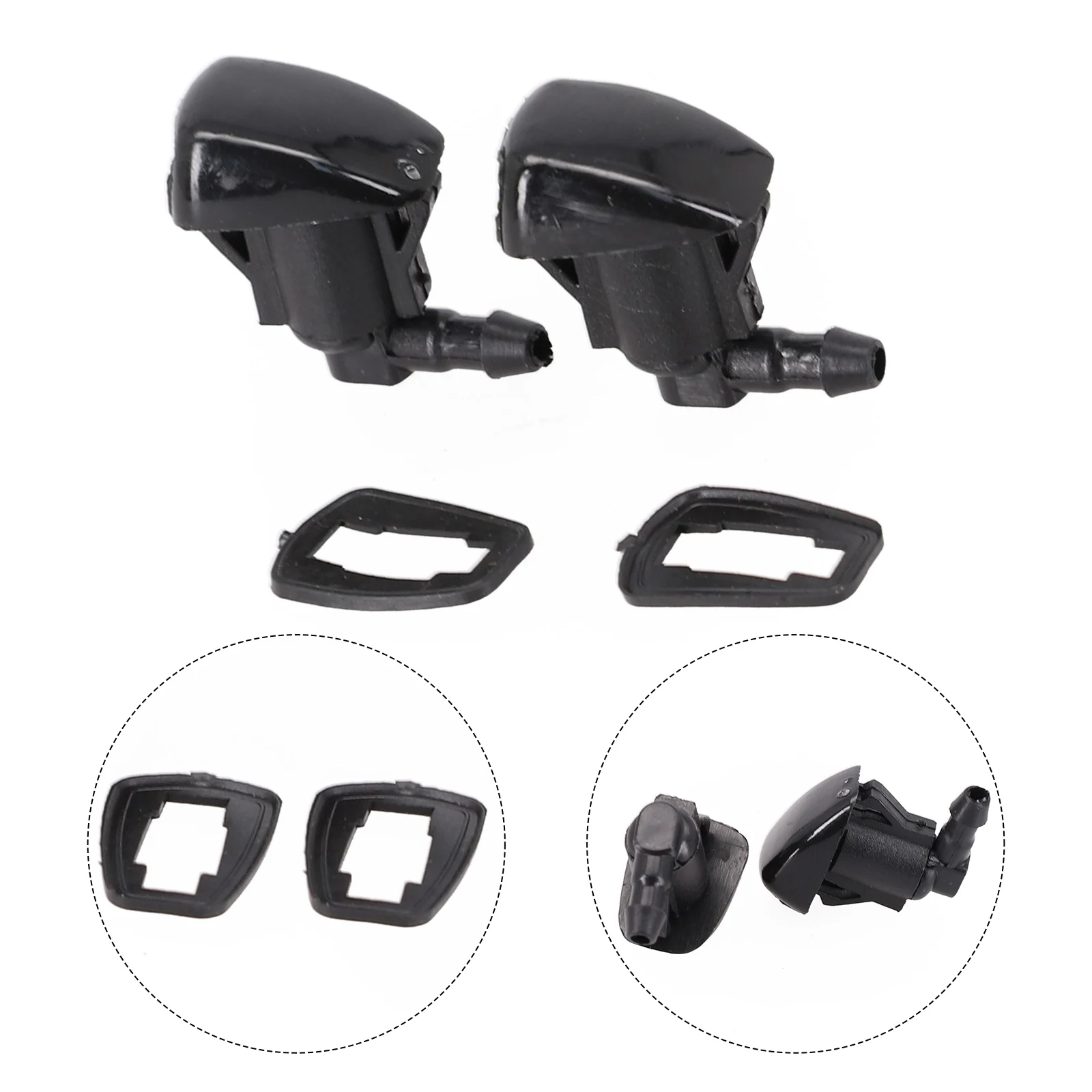 

FOR TACOMA 2005-2015 WINDSHIELD WASHER NOZZLE 1 Pair 2PCS 85381-04040 Accessories Black Easy To Install Kit Part