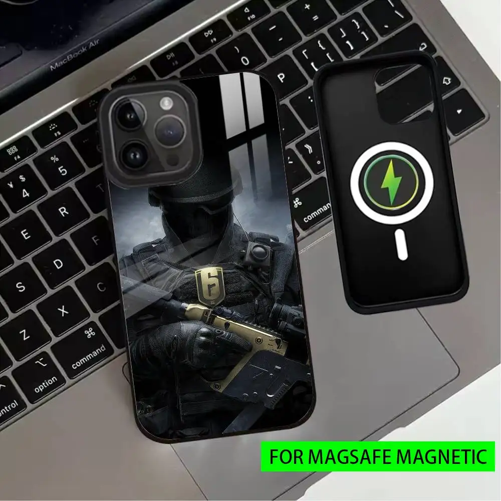 Game R-Rainbow S-Six S-Siege-es Phone Case For iPhone17,16,15,14,13,12,11 Plus,Pro Magnetic For Magsafe Wireless Charging