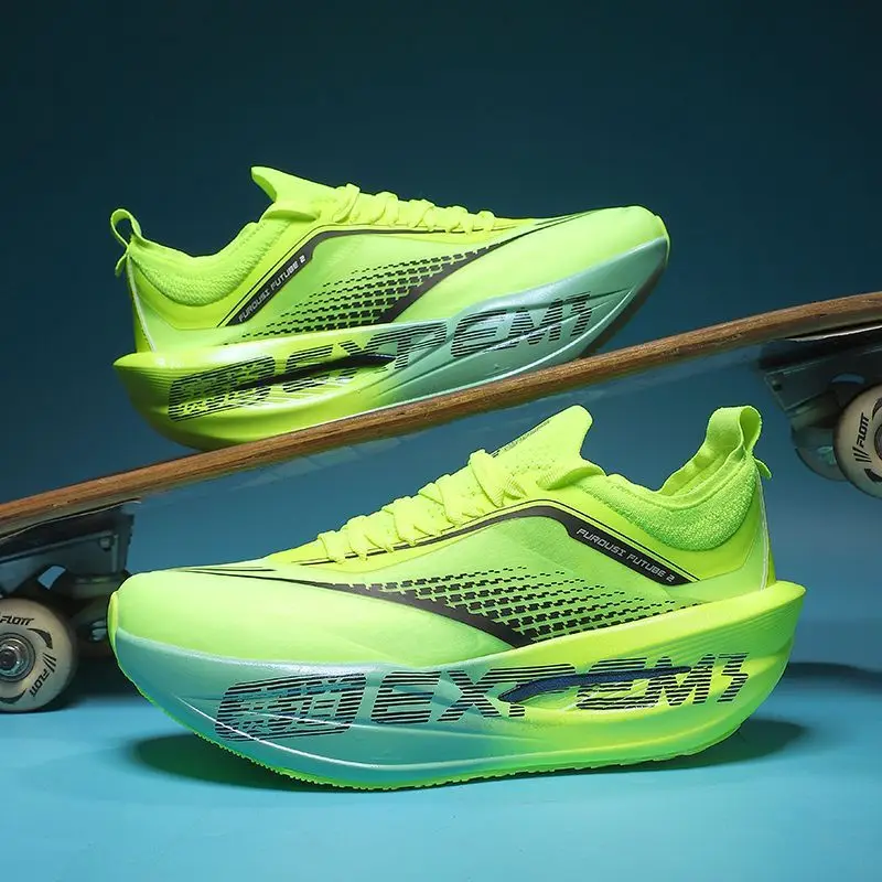 

Мужские кроссовки для марафона с карбоновой пластиной, специализированные спортивные дышащие легкие женские удобные кроссовки Chunta для бега