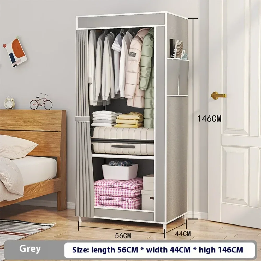 Simple Wardrobe Easy To Assemble Clothing Cabinet Single Person Economy Fabric Wardrobe Rental Room Storage Wardrobes Storage