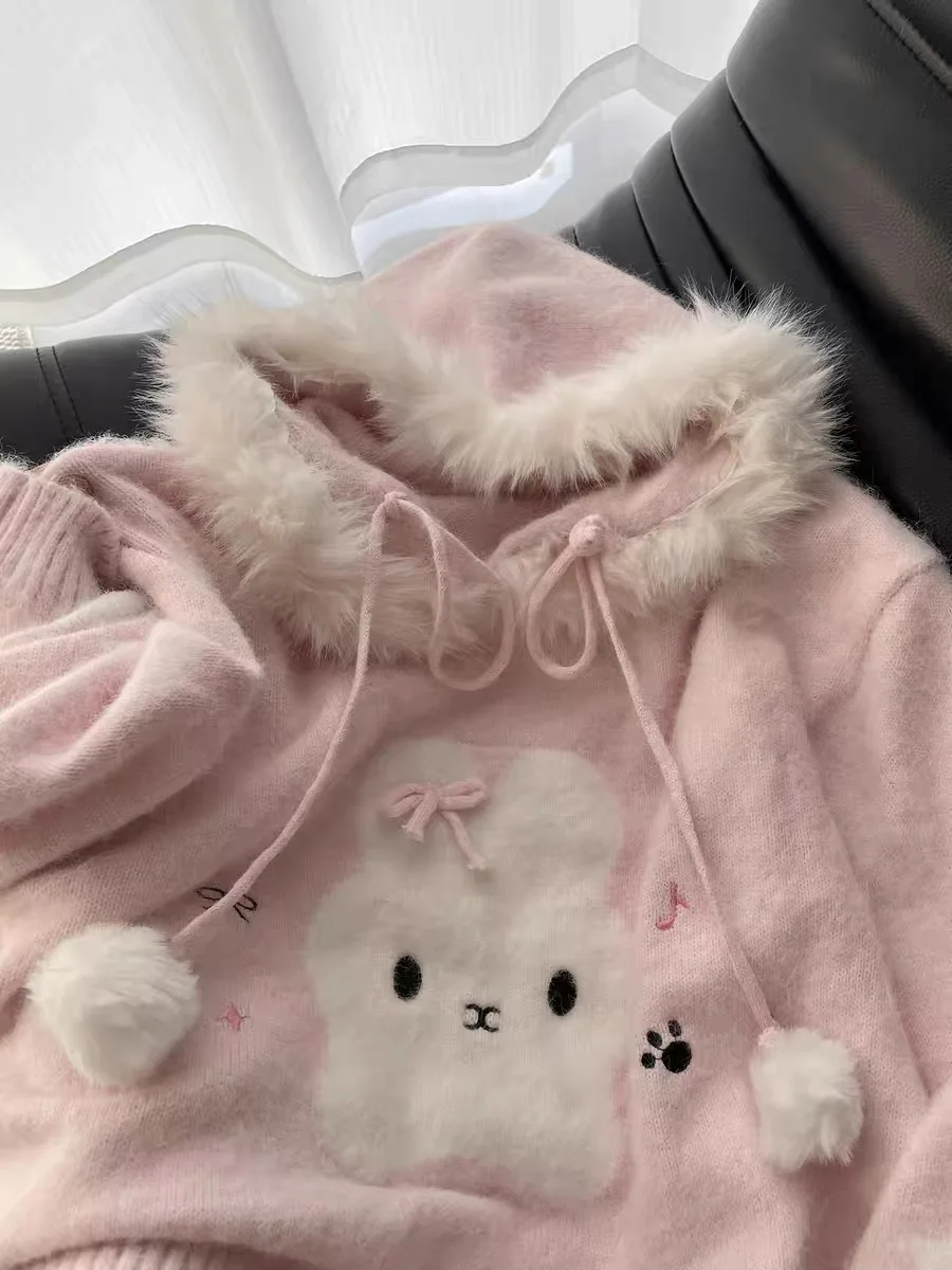 

Soft Cozy Hooded Knitwear ex Autumn Winter New Sle Loose Gentle Sle Men's Women's Sweater Outerwear Casual Long Sve