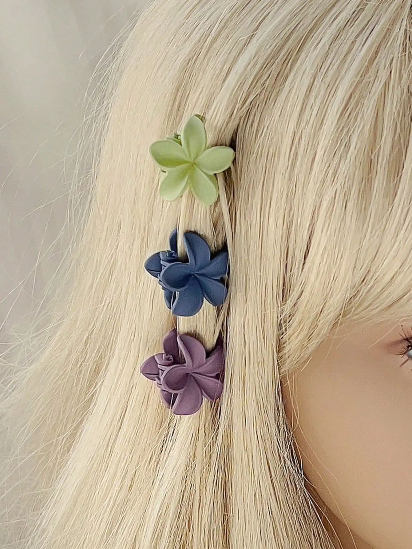 20 Stück neutrale kleine Haarklammern, niedlicher rutschfester Haarschmuck für Frauen und Mädchen, verschiedene Farben, Blumen-Haarspange für dünnes Haar – Detail 27