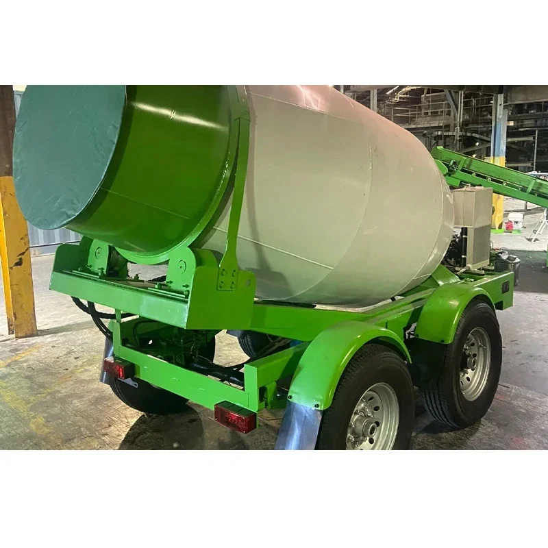 3.0 cubic meter concrete mixer trailer mobile cement dump trailer