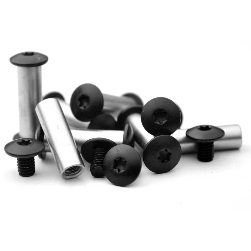 4 set 416 in acciaio inox T8 Torx vite M3.5 vite di fissaggio per fai da te coltello manico strumenti materiale lavorazione mobili rivetto