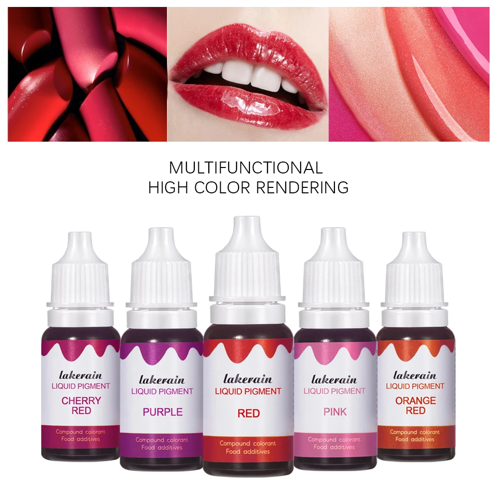 Water Oil Dual Use Liquid Pigment DIY Lip Gloss Lipstick Making Color Soap Coloring Resin Dye Cosmetic Grade Concentrated Color