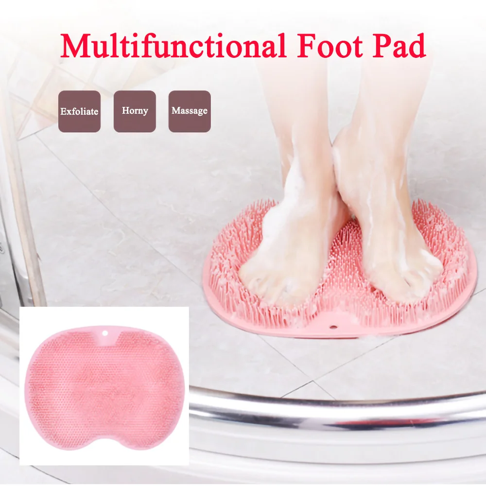 

Multifunctional Lazy Person Rubbing Feet with Suction Cup Brush Back Bath Bathroom Rubbing Feet Foot Massage Brush TPE Foot Pad