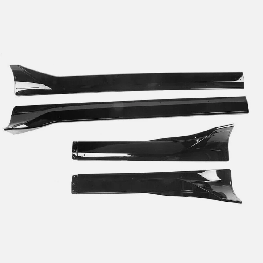 Spoiler Side Skirt Untuk Tesla Model Y 2020-2024 Hitam Glossy Highland Side Lip Highland Guard Extension Rocker Panels mobil