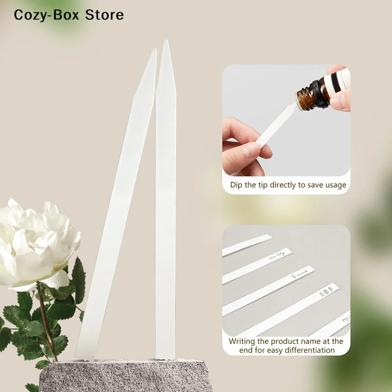 [ZY]100/500pcs Black Testing Aromatherapy Fragrance Book Cotton Absorbent Paper Perfume Essential Oils Test Tester Paper Strips