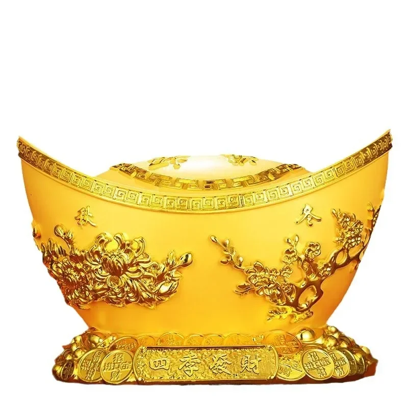 

Newly launched Jin Yuanbao Treasure Bowl Deposit Jar Decoration Living Room Office Shop Finance Opening Gifts