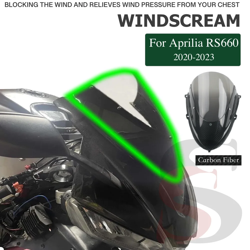 3k Dry Carbon Fiber WindScreen Enhanced sporty windshield for Aprilia RS660 2020-2023 Motorcycle accessories