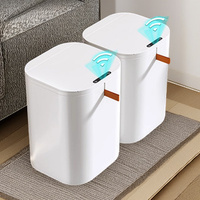 Smart Sensor Trash Can Automatic Lid Rechargeable Battery Powered Garbage Bin For Home Office Living Room Bedroom Indoor Use