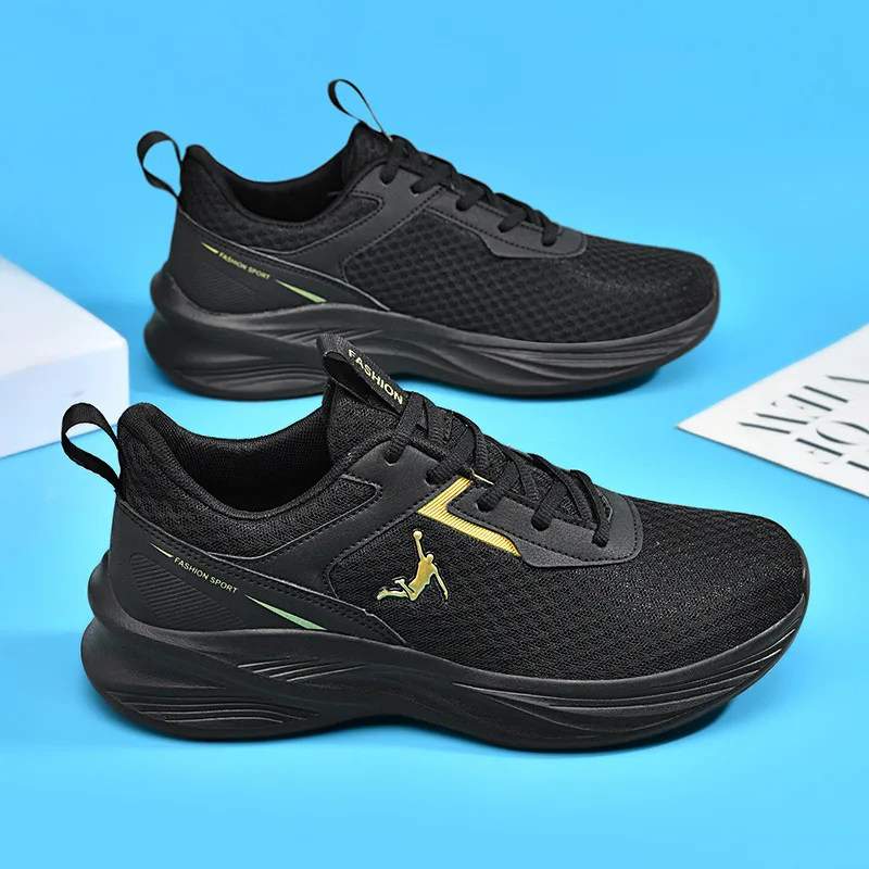 

Cheap Summer Black Men Sneakers Breathable Mesh Men's Running Shoes Platform Non-Slip Walking Sneakers Male zapatillas de hombre