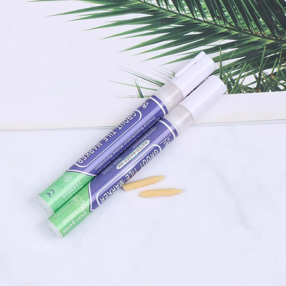 

4Pcs White Grout Tile Pen Rejuvenate Restorer Pen Fast Drying Renew Repair Marker for Home Tile Floor Wall Renew Repair Marker