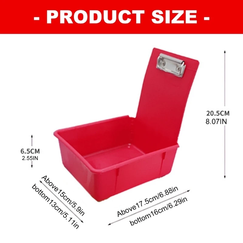  Dental Working Lab Pan Dental Lab Transport Case With Clip For Denture Mold Storage And Organization