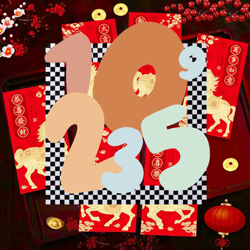 

6Pcs/set Chinese New Year Money Envelope Horse Year Red Envelope Red Pocket Spring Festival Envelope