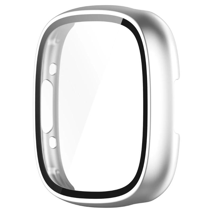 Para versa4/sense2 smartwatch pc pele à prova de choque relógio capa lavável pára-choques