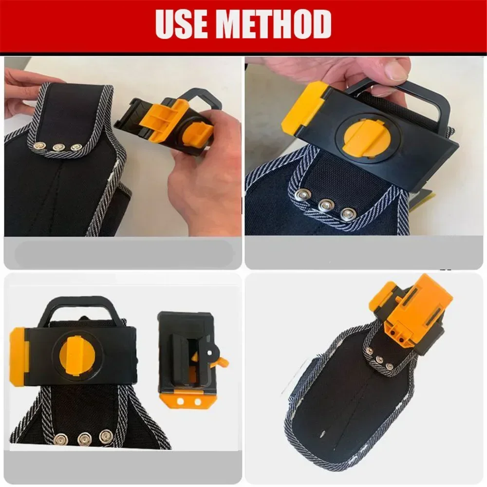 Imagem -02 - Waist Bolsa For Eletricista Carpenter Tool Waist Bolsa Tool Organizer Quick Hanger Acessórios Modificados Parte Mochila Novo 2024