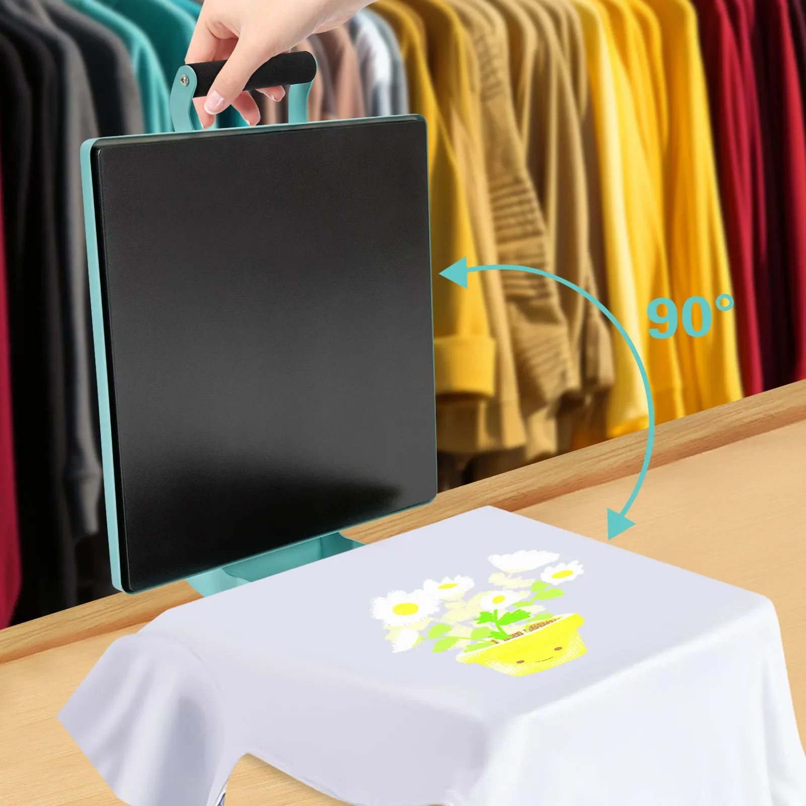 

Portable Heat Press Machine for T-Shirts 15x15" Dual-Temp Sublimation Printer with Digital Control 1400W 110V 29.76lbs