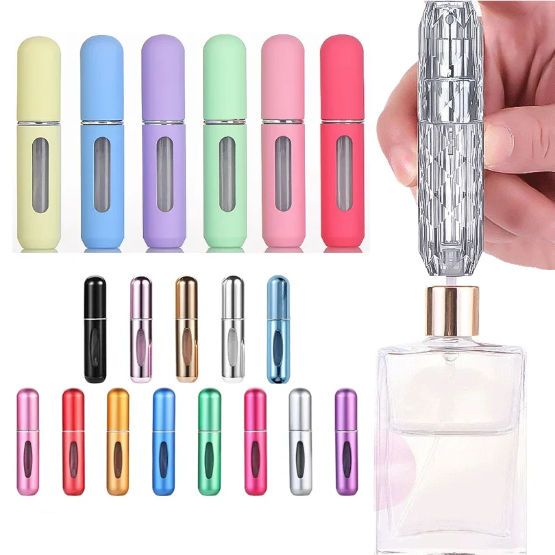 5ml High-Grade Empty Refillable Perfume Crystal Bottom Bottle Cosmetic Containers Parfum Atomizer Spray Dispenser Portable