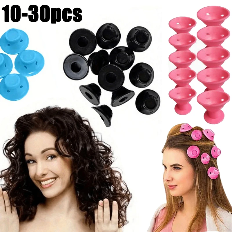 10-30 piezas Rizadores de Pelo Suaves Mágicos sin Calor Tipo Hongo, Varillas Rizadoras sin Esfuerzo para Todo Tipo de Cabello, Moldeadores de Ondas, Herramientas de Peinado DIY