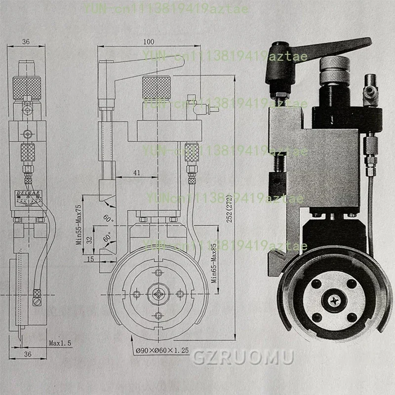 Pneumatic Slitting Blade Holder JLYJ-A90 Slitter Circle  Knife Rest Slitting Machine  Tools Shearing Tool Rest