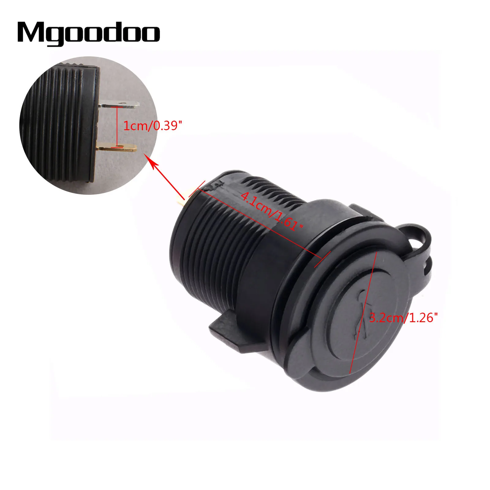 Mgoodoo Dual USB Socket Charger Motorcycle Power Charger Adapter W/ LED DC 12-24V For ATV Car Truck Boat Mobile Phone Charger