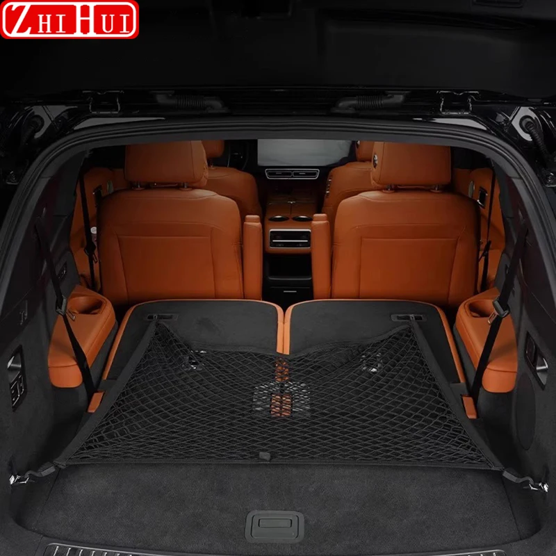 For Li Lixiang L6 L7 L8 L9 2024 2023 2022 Car Styling Trunk Fixed Mesh Pockets Luggage Storage Net Auto Accessories