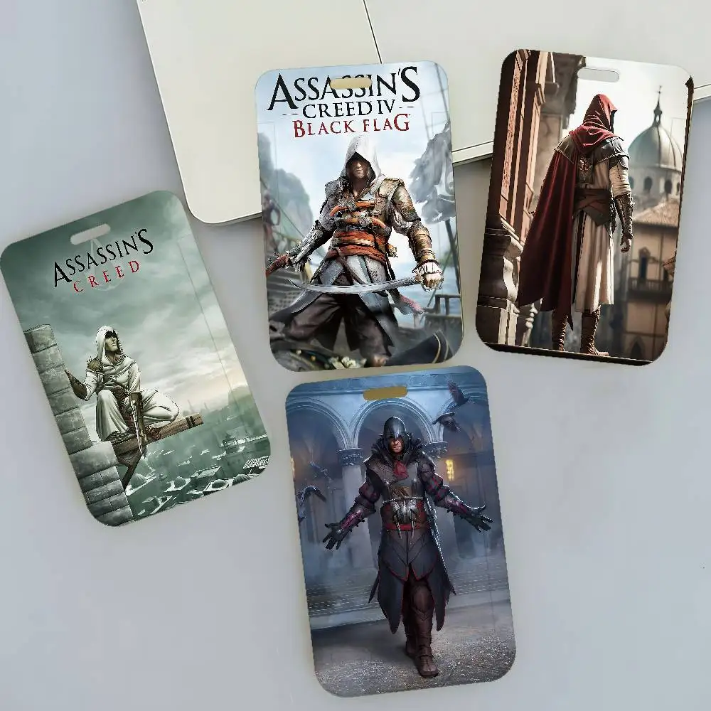 B-Assassins-C-Creed - Porta credenciales con cordón y llavero para mujer, nuevos portatarjetas, correas para el cuello, credenciales de estudiante, para regalo