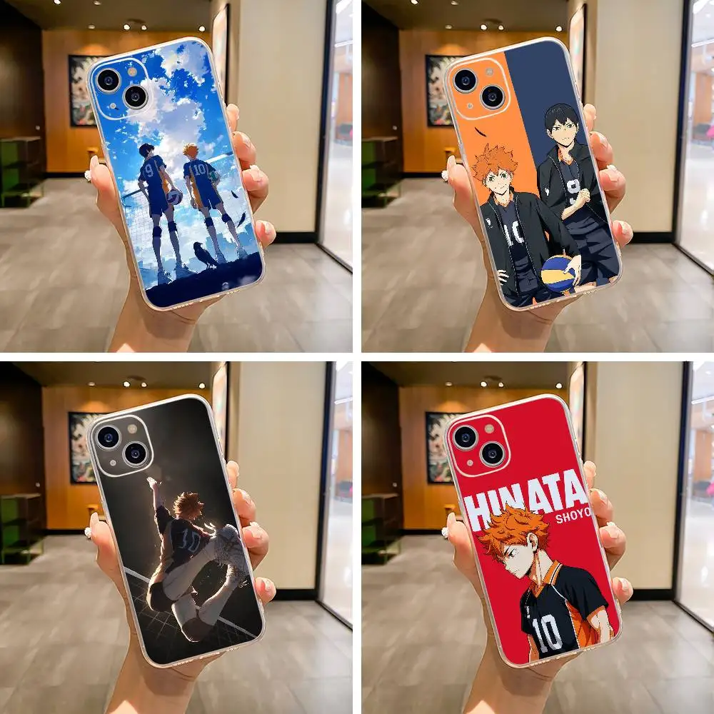 Shonen anime-H-Haikyu Phone Case For iPhone17,16,15,14,13,12,11 ,Pro Max, Plus Soft Silicone Transparent Cover