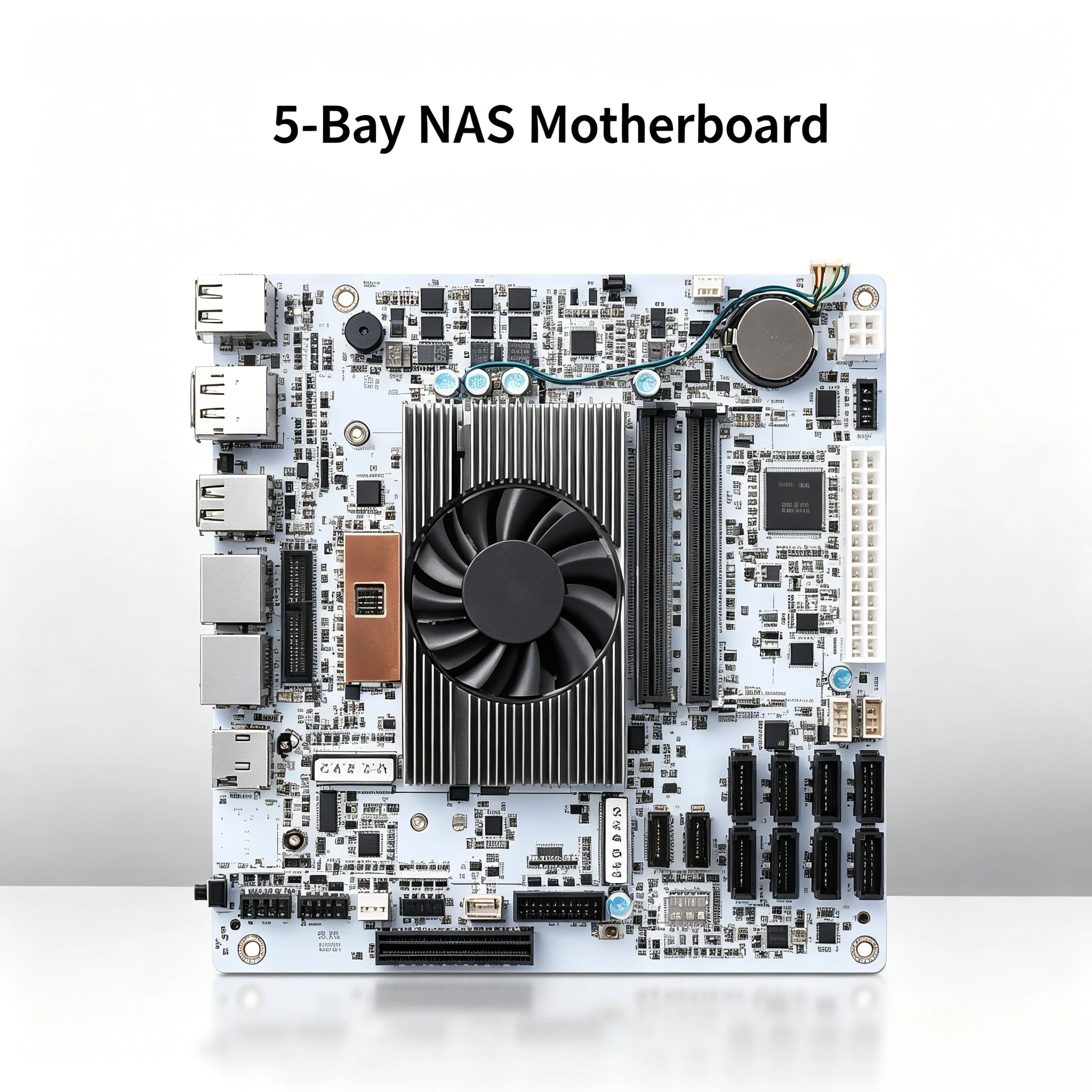 I5-8265UES 8-Bay-NAS-Motherboard mit 8 SATA-Ports, zwei M.2-Steckplätzen, Unterstützung für DDR4-RAM, Mainboard für Heimspeicherserver