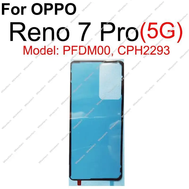 For OPPO Reno 5 6 7 8 Pro+ Plus 7Z 7Lite 8Z 8Lite 5G Back Battery Cover Adhesive Rear Housing Battery Cover Sticker Replacement