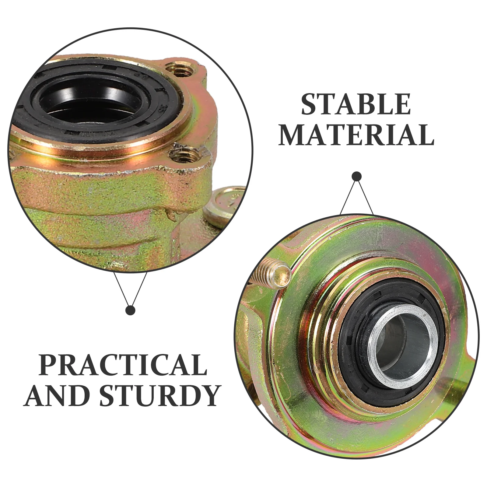 

Front Wheel Hub Assembly Durable Metal Go Kart Atv Axle Hub Brake Disc Wheel Rim for Offroad Beach Wilderness Driving