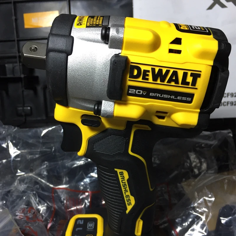 DEWALT DCF922 DCB203 Impact Wrench 20V 2.0Ah Battery Sets Brushless Variable Speed Electric Tool With 57MM Drill Bits 5PC