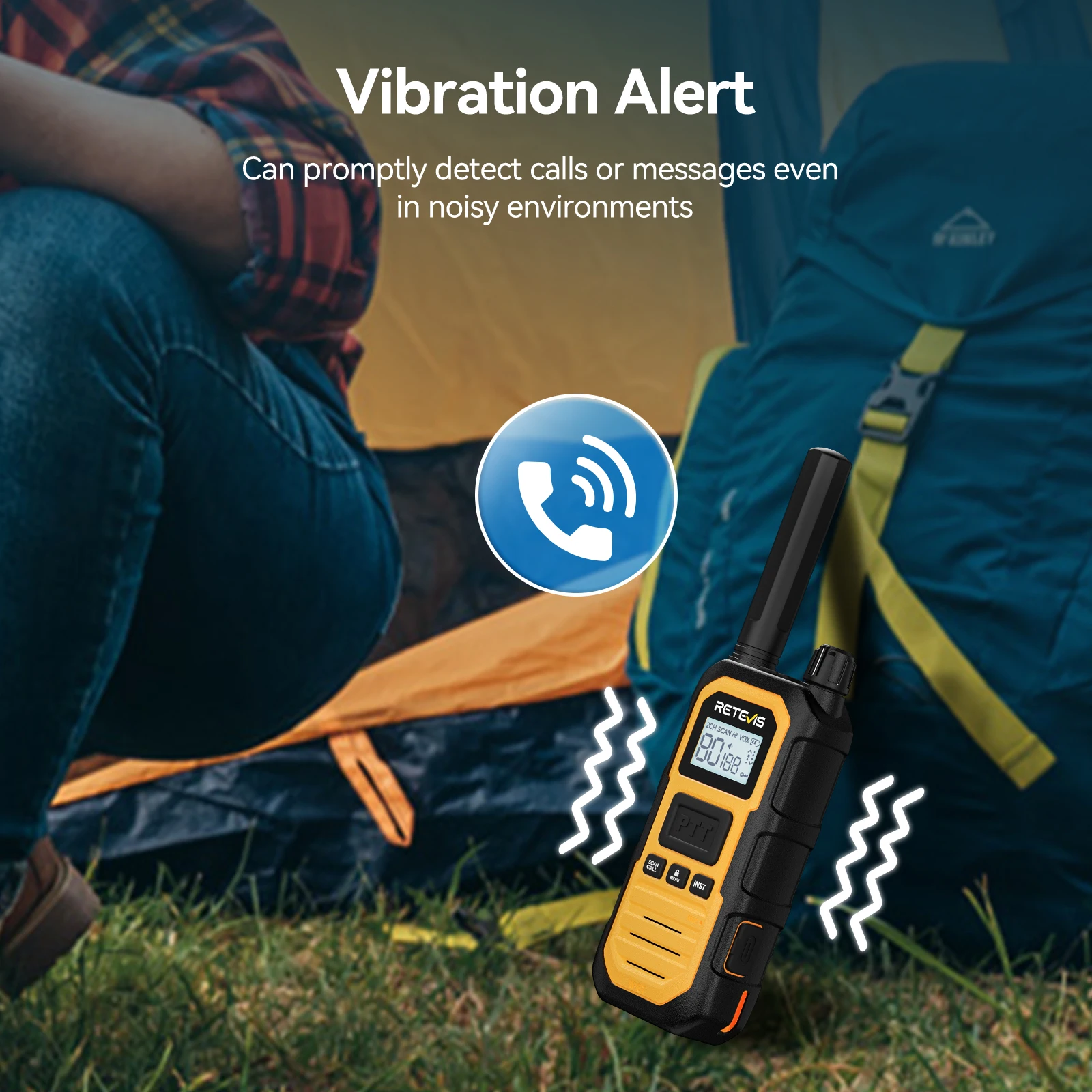 Retevis RB448Plus Walkie-Talkie UHF CB Robustes IP67-zertifiziertes 4W Hochleistungs-Funkgerät mit Ein-Tasten-Voreinstellung für Raue Umgebungen – Detail 6