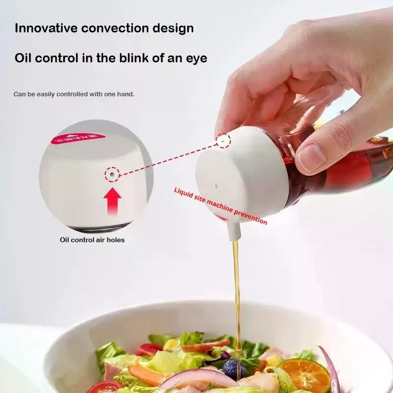 190ML Glass Bottle Clear For Sauces Oils With Tight-Fitting Lid Allows Controlled Dispensing Soy Sauce Seasoning Can