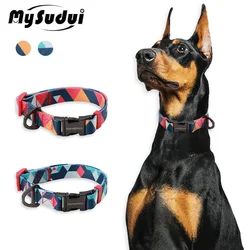 Dog Collar Adjustable Soft Nylon Pet Collar Heavy Duty With Metal Buckle For Small Medium Large Dogs Walking Outdoor