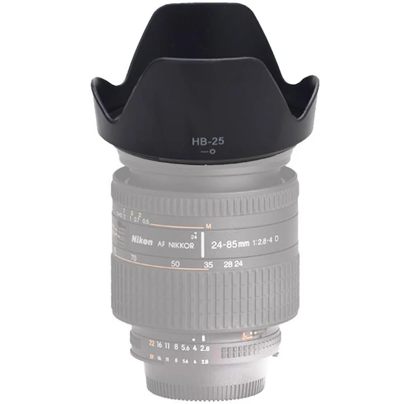 Nikon HB-25 Hood 24-85mm F2.8-4D/24-120mm f/3.5-5.6 Lens 72mm SLR Camera Accessory Sunshade