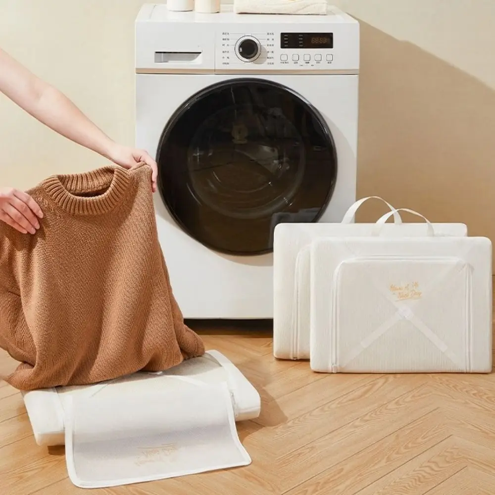 

Fine Mesh Sweater Washing Bag Cubic Shape Anti Deformation Wool Sweater Protection Bag Zipper with Handle Clothes Wash Bags