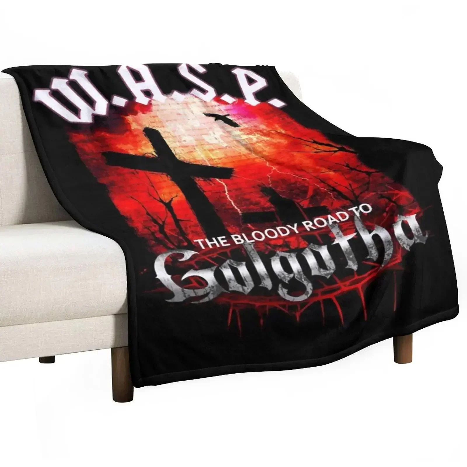 

W.A.S.P. Band The Bloody Road To Golgotha Throw Blanket Thins Hairy blankets and throws Soft Plush Plaid Blankets