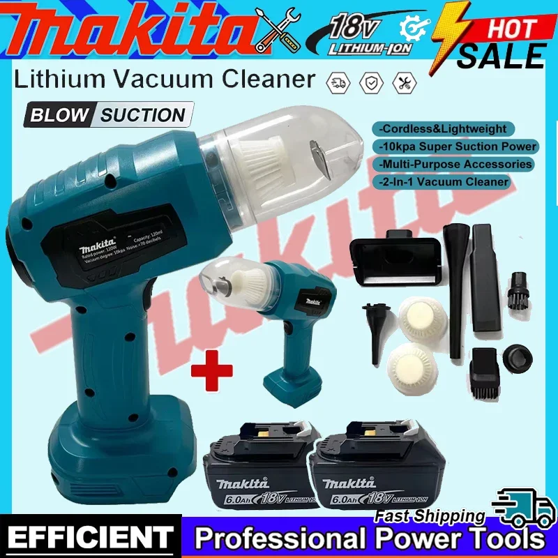 

Makita Cordless Mini Car Vacuum Cleaner Multifunction Dust Collect Handheld Rechargeable Power Tools
