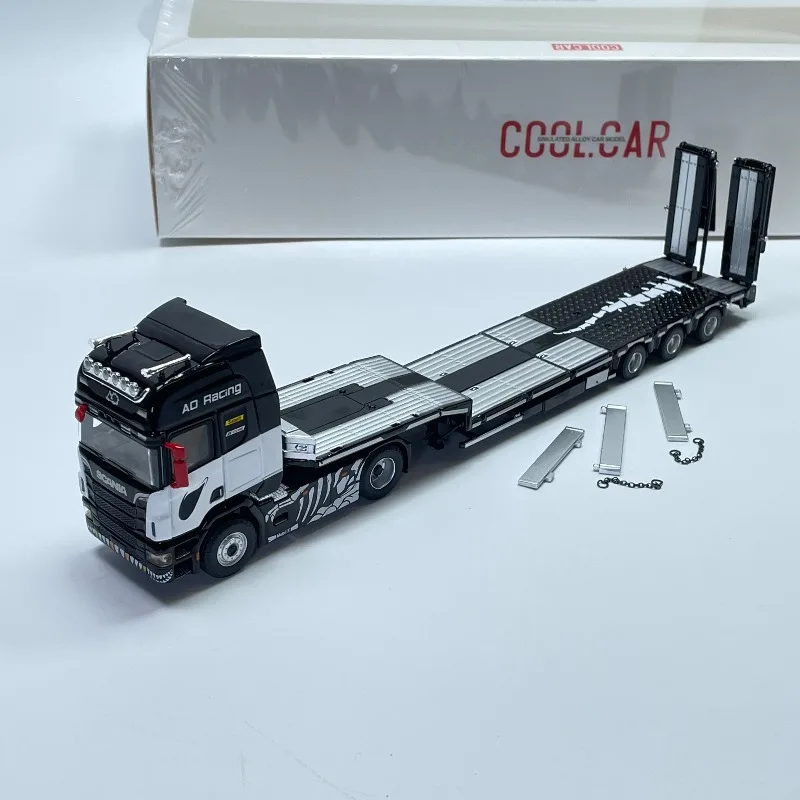 In stock 1:64 Ankylosaurus trolley transport vehicle alloy miniature replica vehicle model, boy toy gift, room collection statue