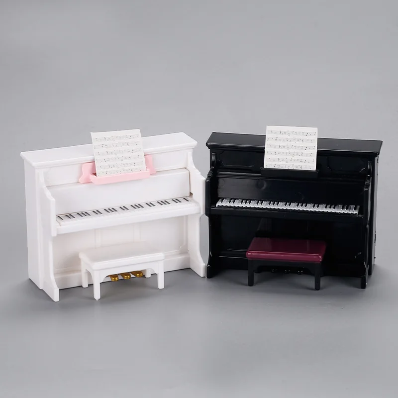 Hot Selling Simulated Mini Piano Instrument Model Musical Score Miniature Scene  Doll House DIY Shooting Decoration