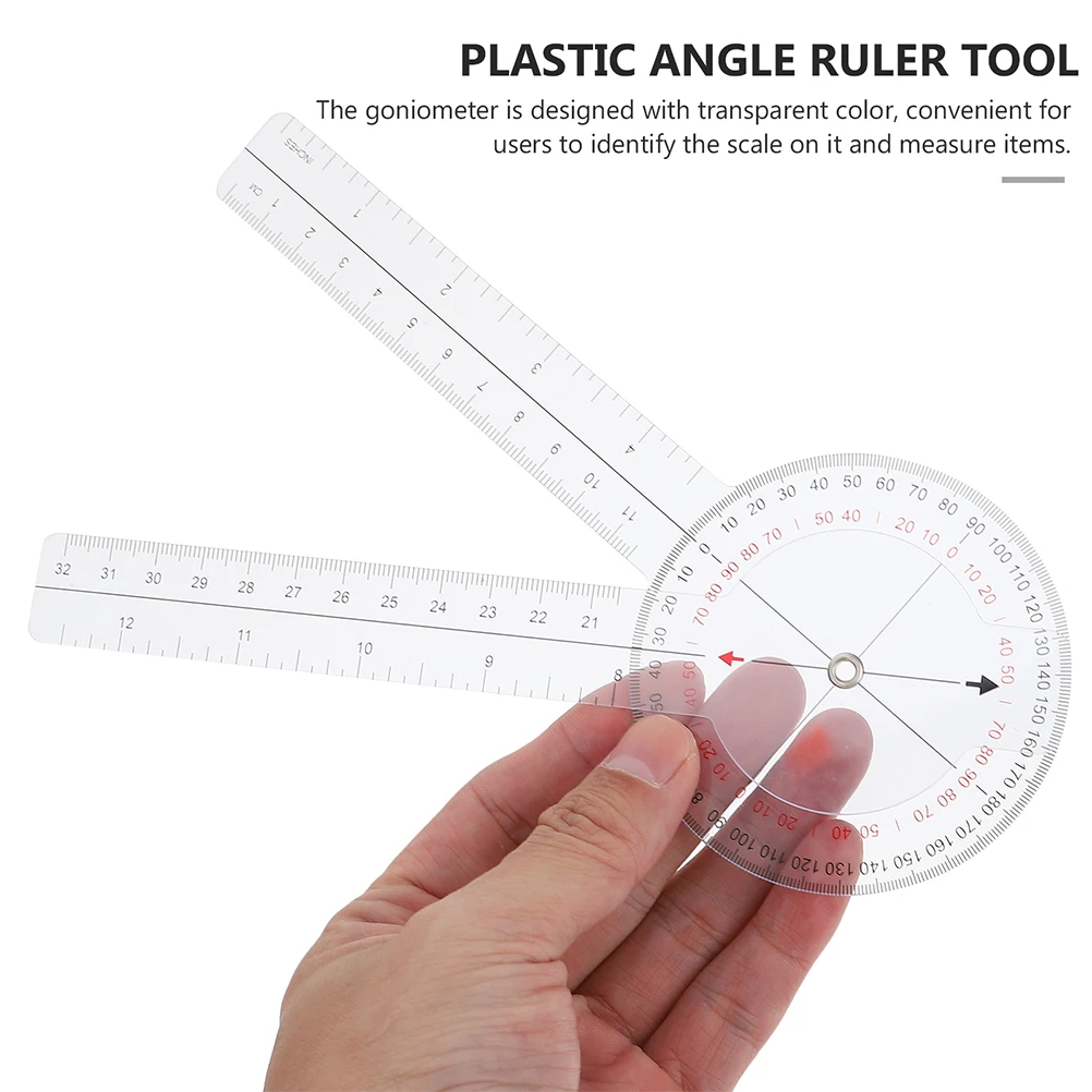 4 Pcs Angle Ruler 8 Inch Centimeter Measurement Tool Foldable Goniometer Protractor Math Learning Aid High Precision Drawing