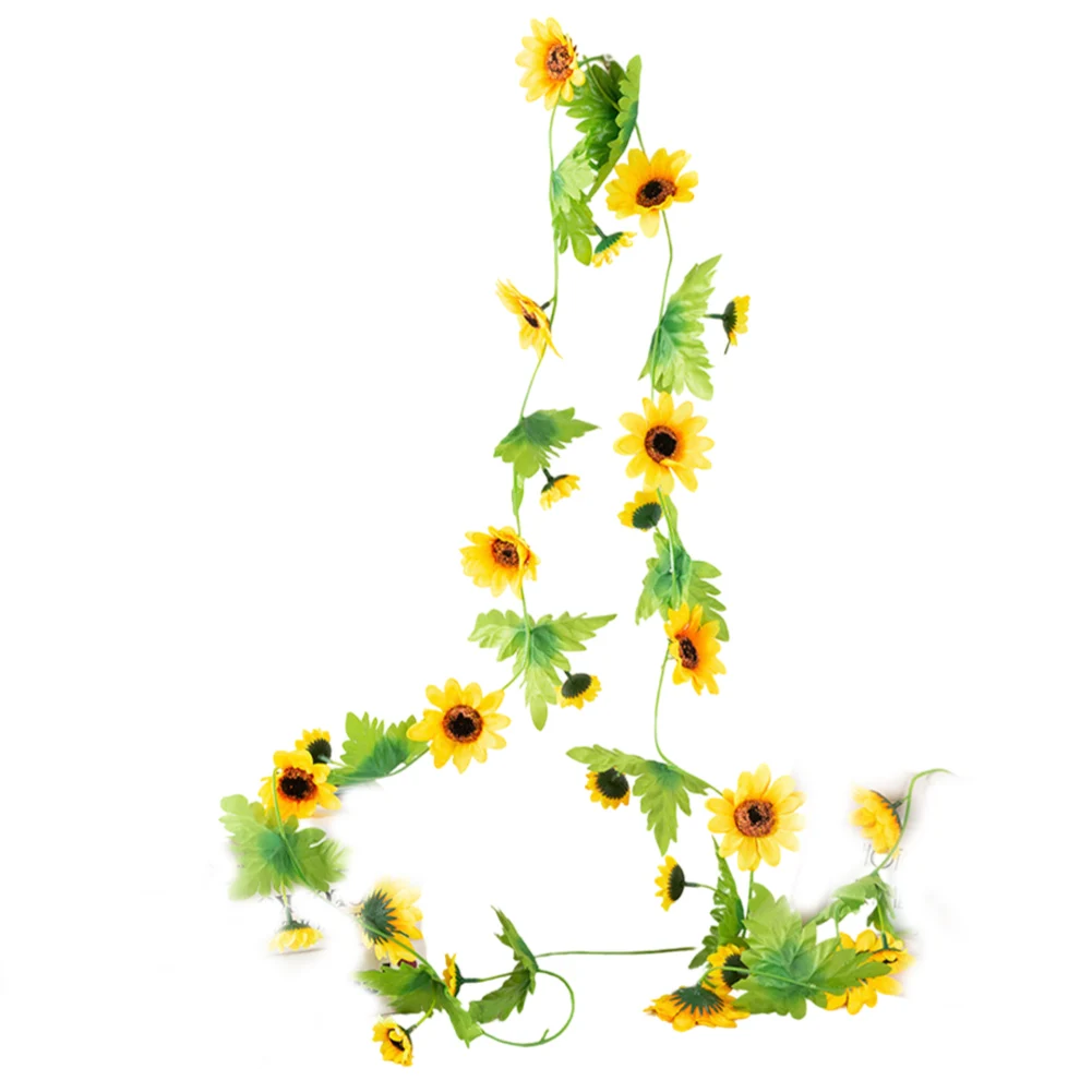 Lifelike Sunflower Garland Artificial Flower Garland For Windowsills Long-lasting Maintenance-free Vibrant Colors