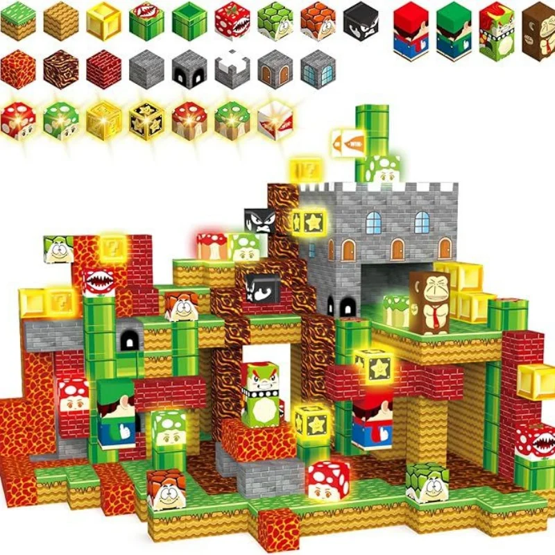 Blocs magnétiques de construction, Cube magnétique, jouets sensoriels Montessori pour enfants, cadeau d'anniversaire, jouets éducatifs