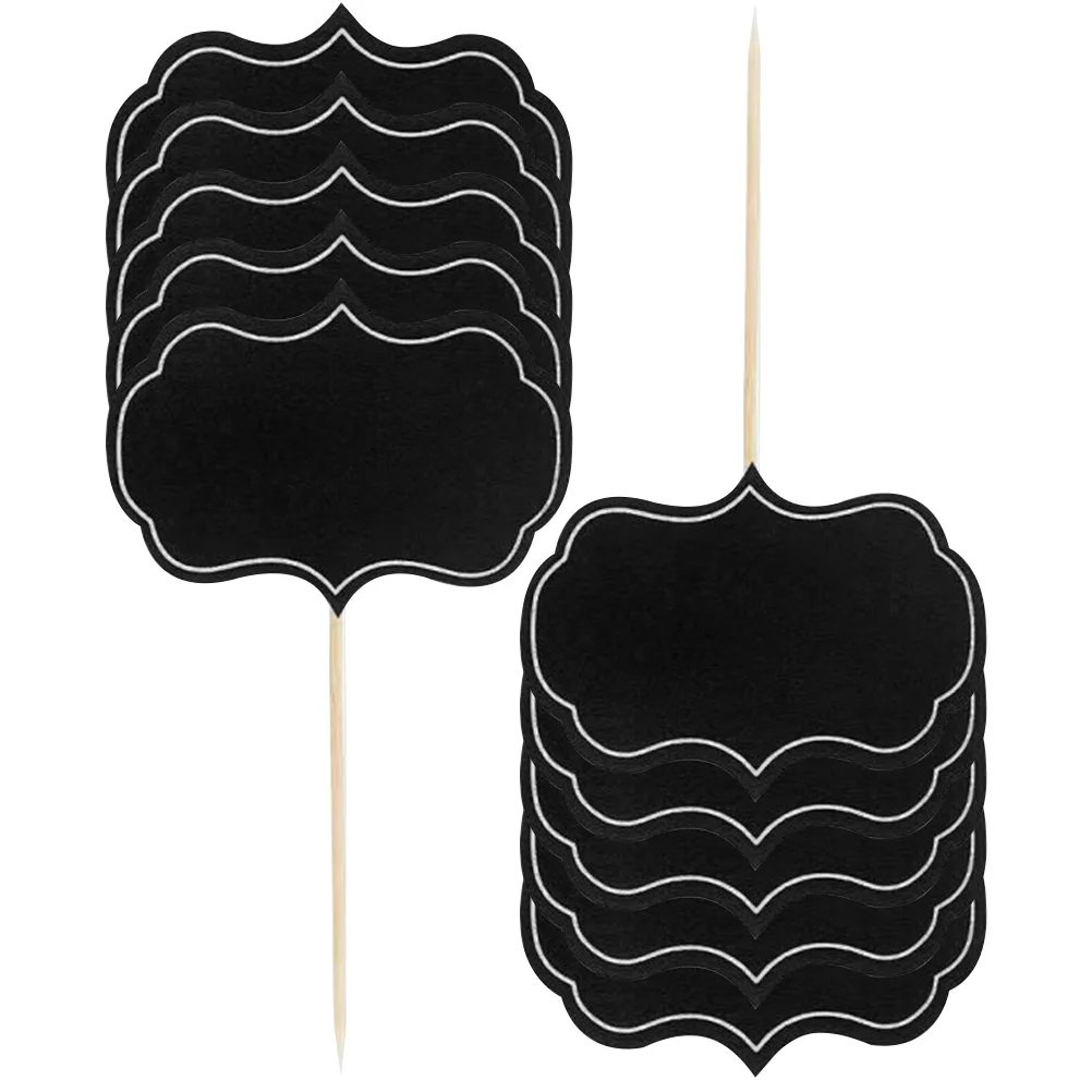 

48pcs Blackboard Sticker Labels Cheese Markers Reusable Party Supplies Buffet Tags Chalkboard Picks Wedding Decorations Kitchen