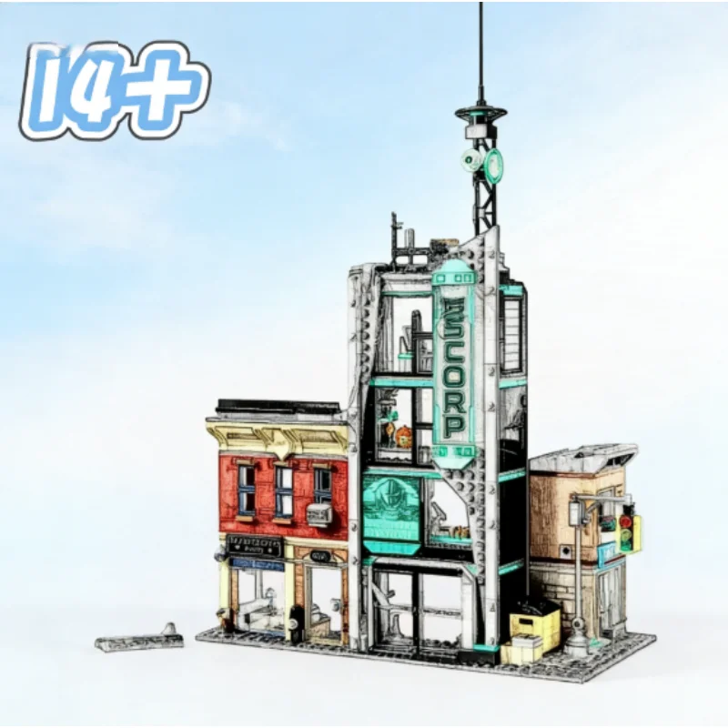

808pcs Oscorp Tower Battle Scene Moc DIY Creative Ideas Toy Building Blocks Model Famous Hero Movie For Kid Birthday Party Gifts