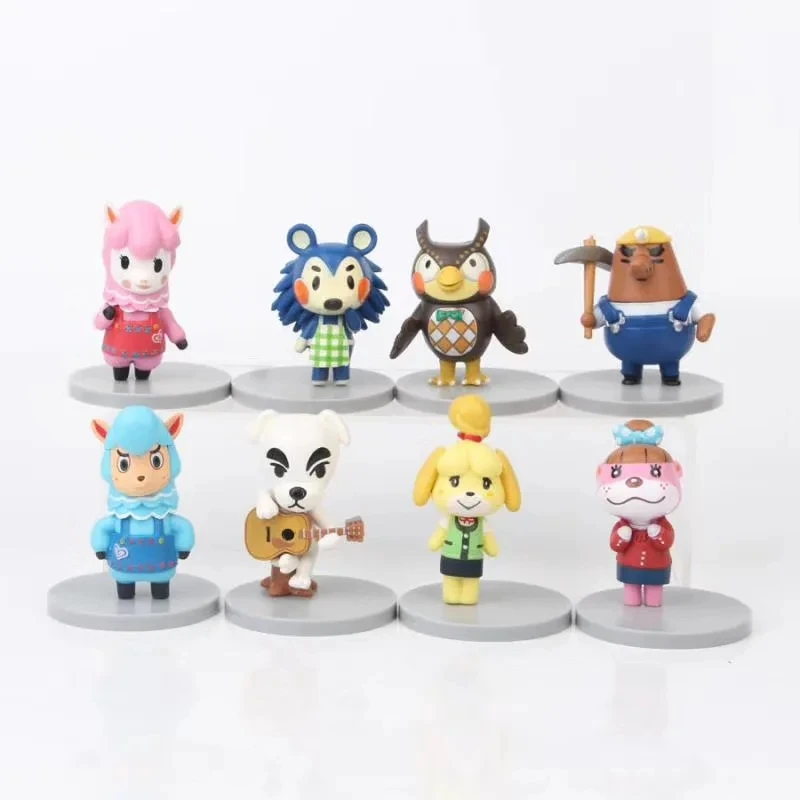 2020 New arrival 8pcs/lot Animal Crossing New Horizons Cyrus K.K Reese Isabelle Action Figures Toys PVC  Collection Model Toys